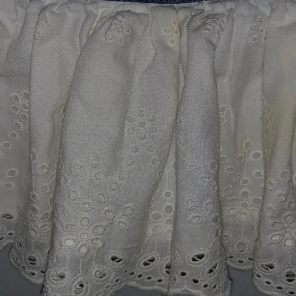 Kid's Oshkosh B'Gosh Denim Overall Dress with Eyelet Lace Skirt - Picture 5 of 8